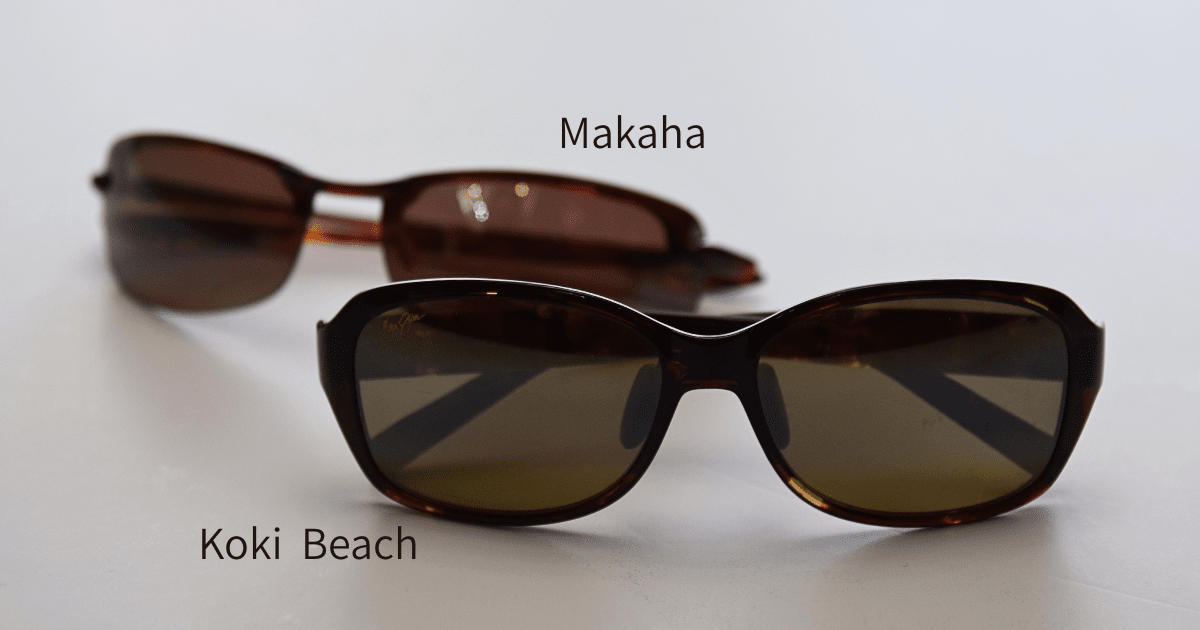 Maui jimのサングラス。MakahaとKoki Beach